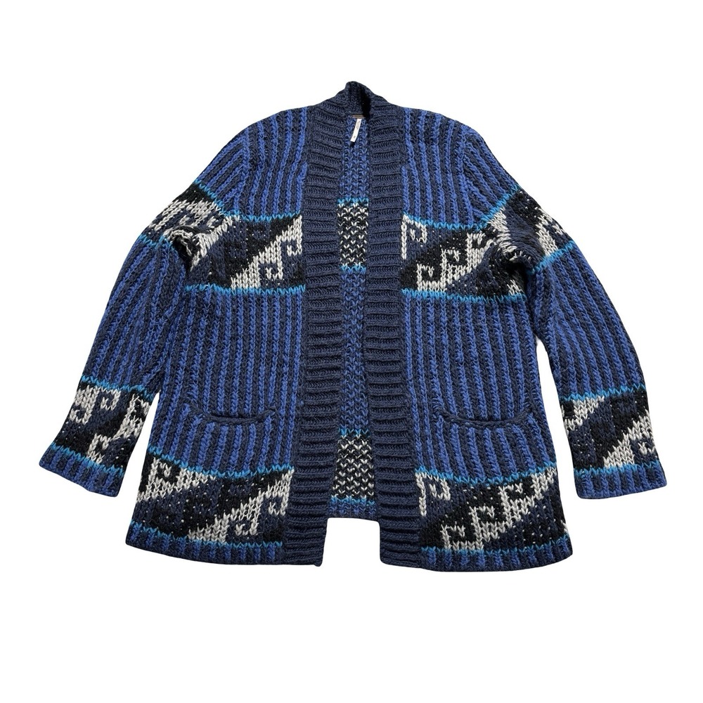 Free People Time and Again Cardigan Sweater Open Front Size Medium 21 x 28